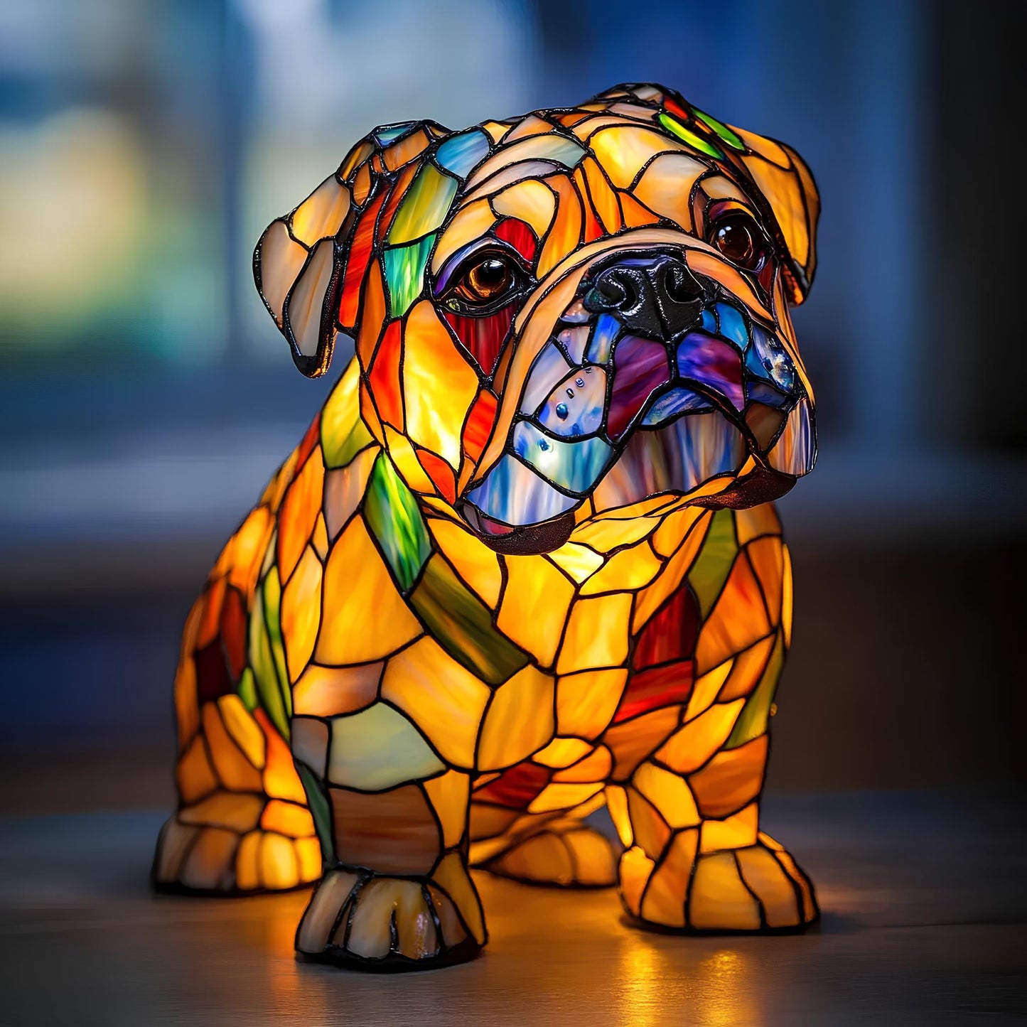 Bulldog Resin Art Lamp/B