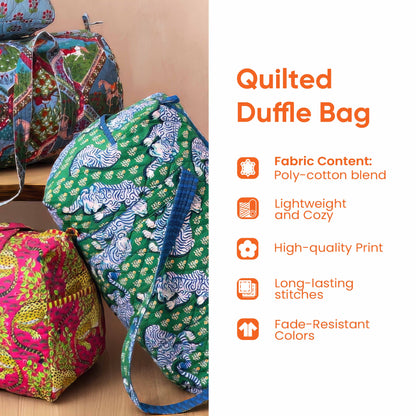 Petal Serenade Quilted Duffle Bag