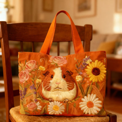 Cute Guinea Pig Floral Print Handbag  Animal print  Animal print