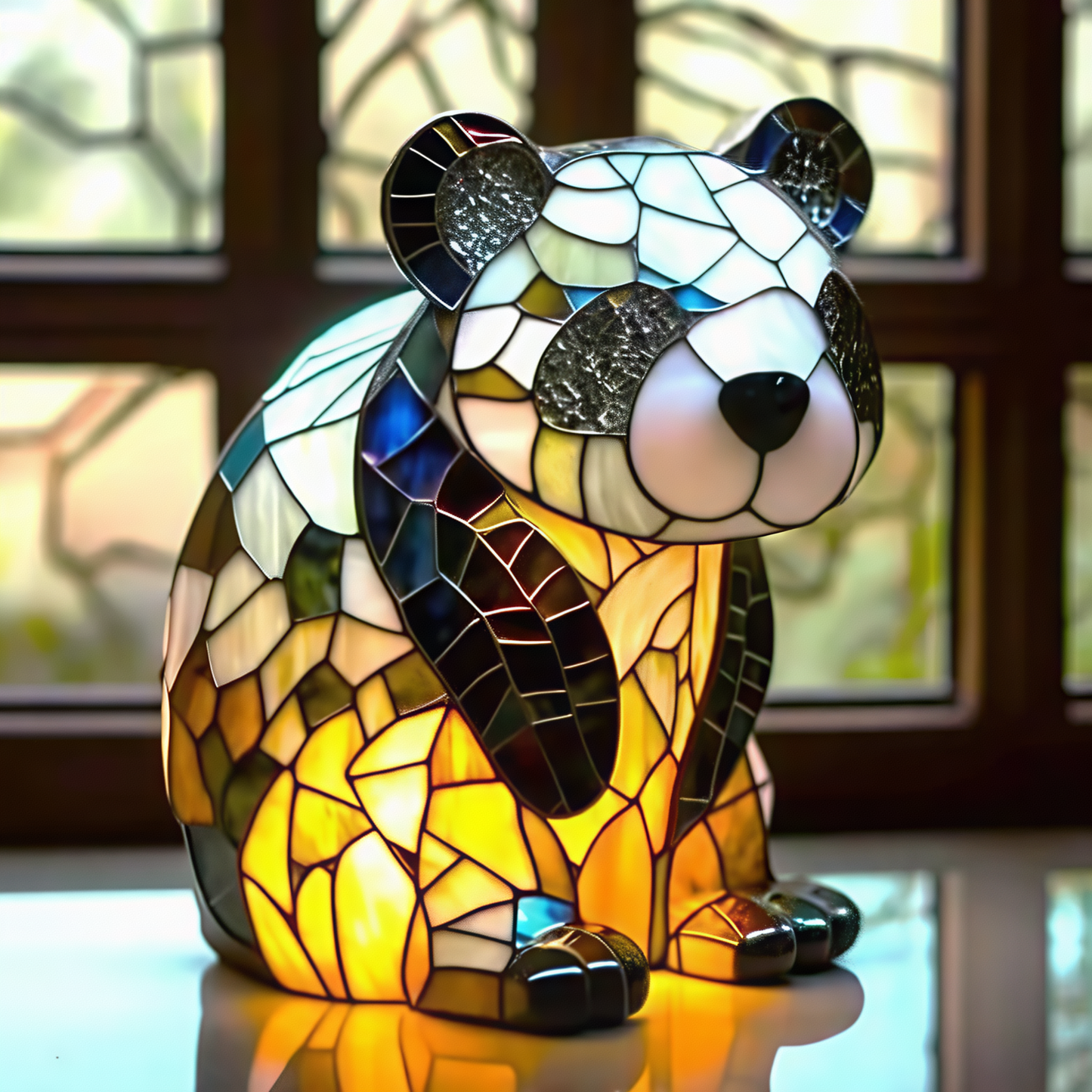 Panda Resin Art Lamp
