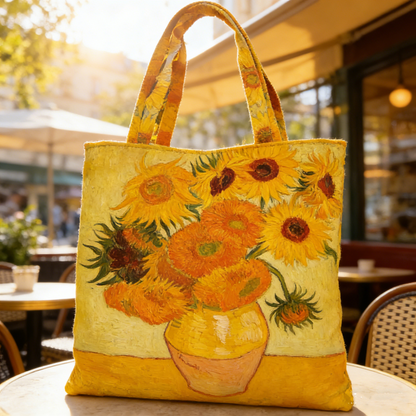 Van Gogh Sunflowers Quilted Tote Bag