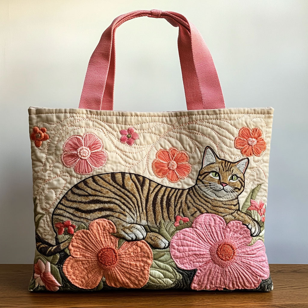 Flora Cat CP0110222CL Quilted Tote Bag  Featured
