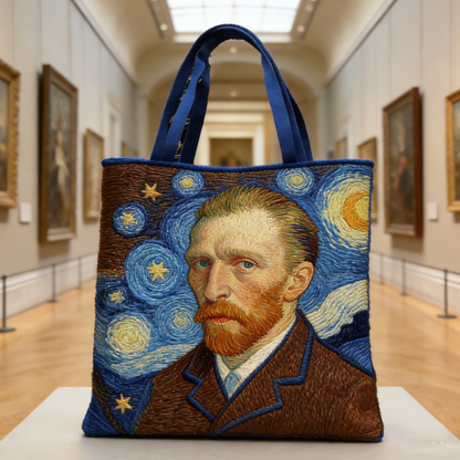 Van Gogh Self Portrait Quilted Tote Bag