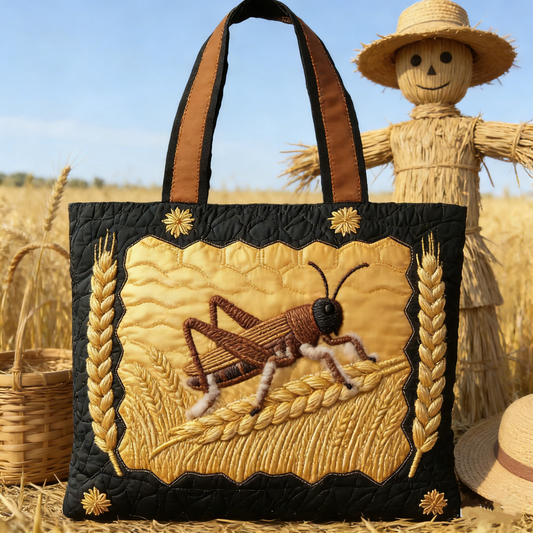 Farm Cricket Quilted Tote Bag