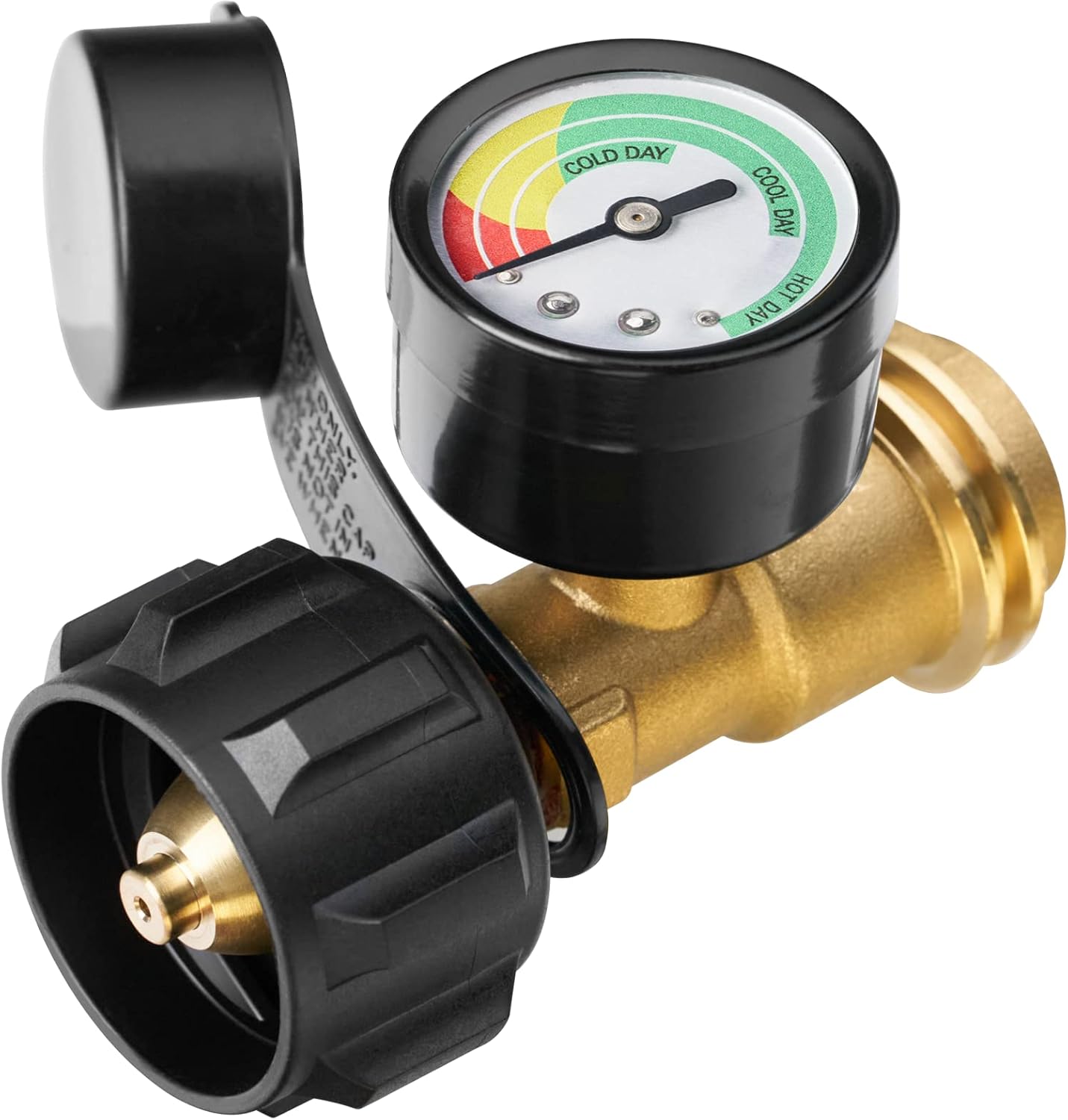 Universal Propane Tank Gauge for 5-40 Pound LP Tanks | Gas Level Indicator for Grill, Heater, RV Camper, QCC1/Type 1 Con 1