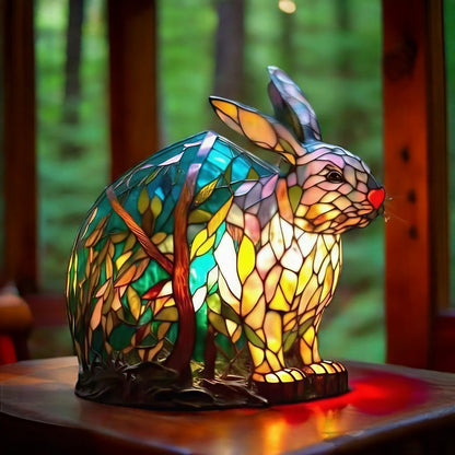 Rabbit Resin Art Lamp
