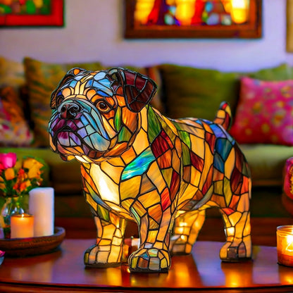 Bulldog Resin Art Lamp/A