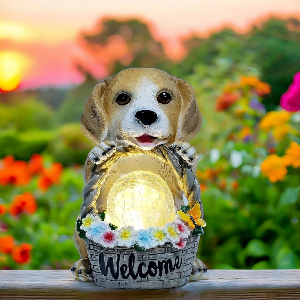 Easter Puppy Resin Art Lamp