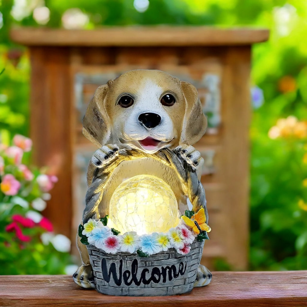 Easter Puppy Resin Art Lamp