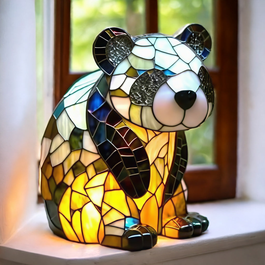 Panda Resin Art Lamp