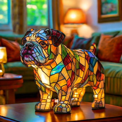 Bulldog Resin Art Lamp/A