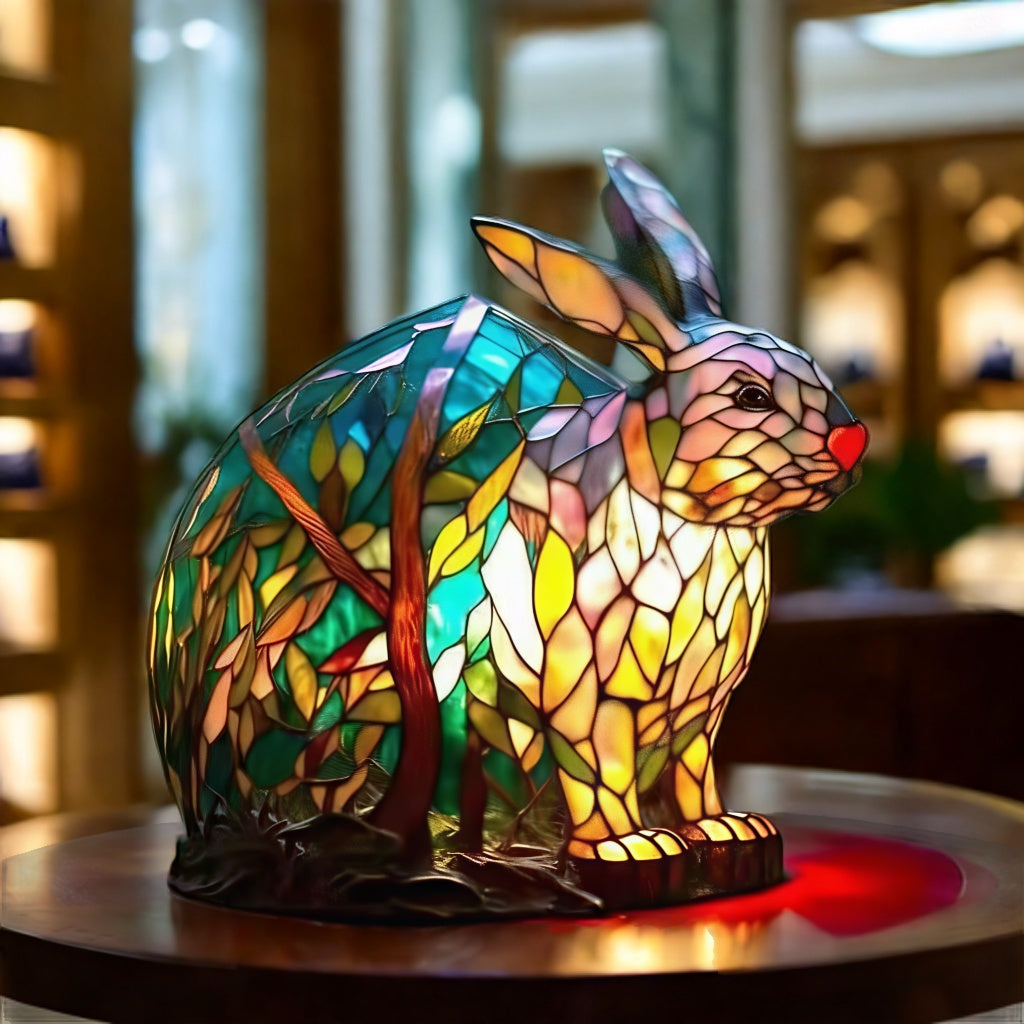 Rabbit Resin Art Lamp
