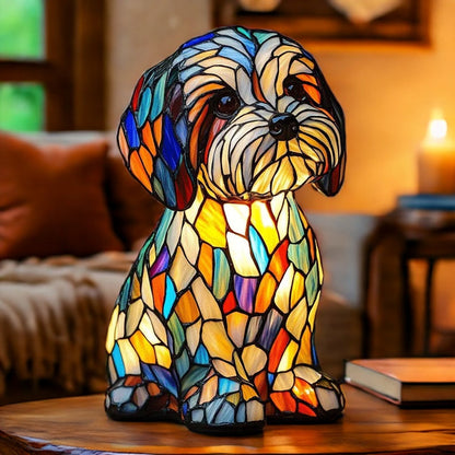 Maltese Resin Art Lamp