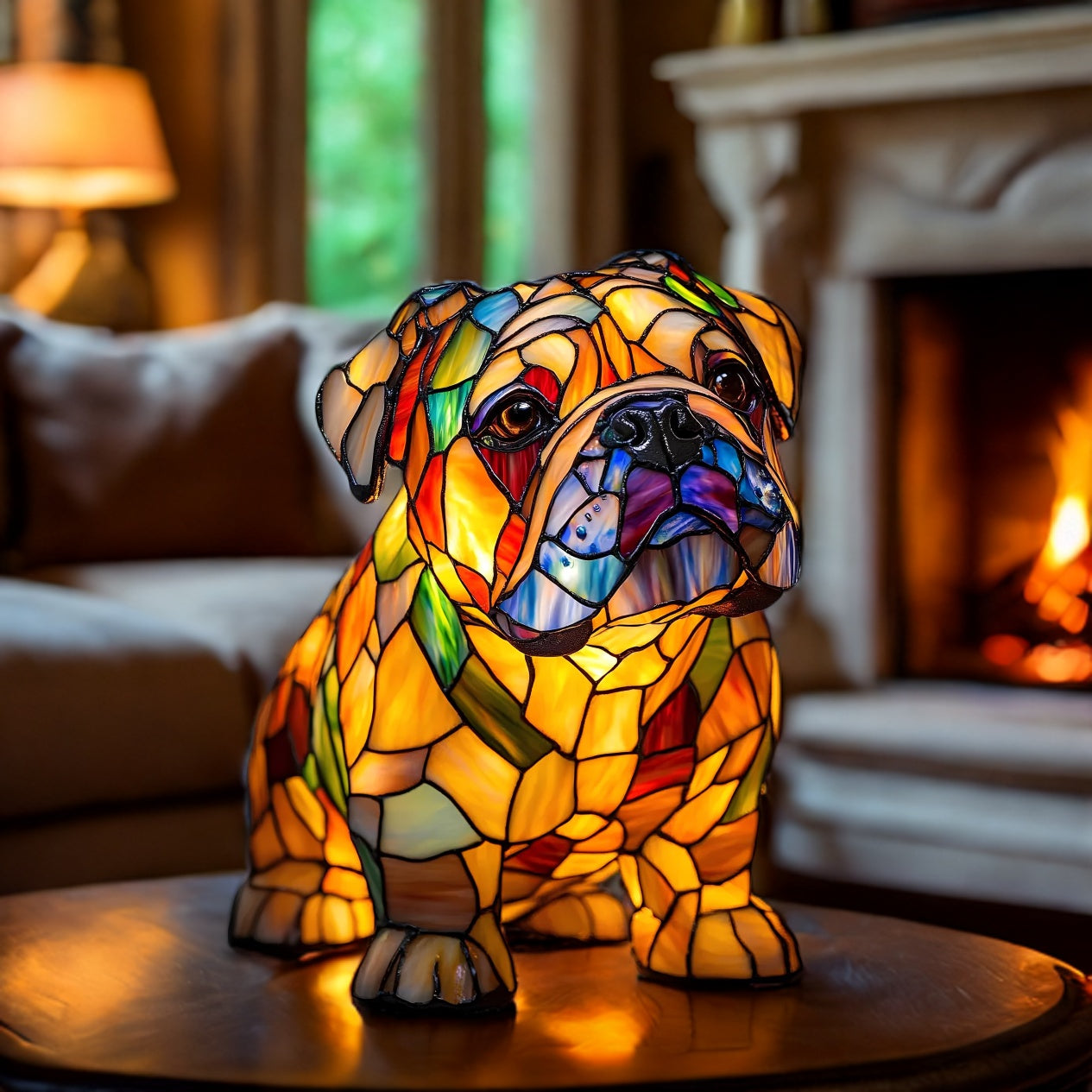 Bulldog Resin Art Lamp/B