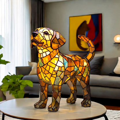 Labrador Resin Art Lamp