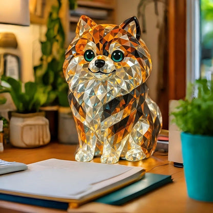 Pomeranian Crystal Art Figurine