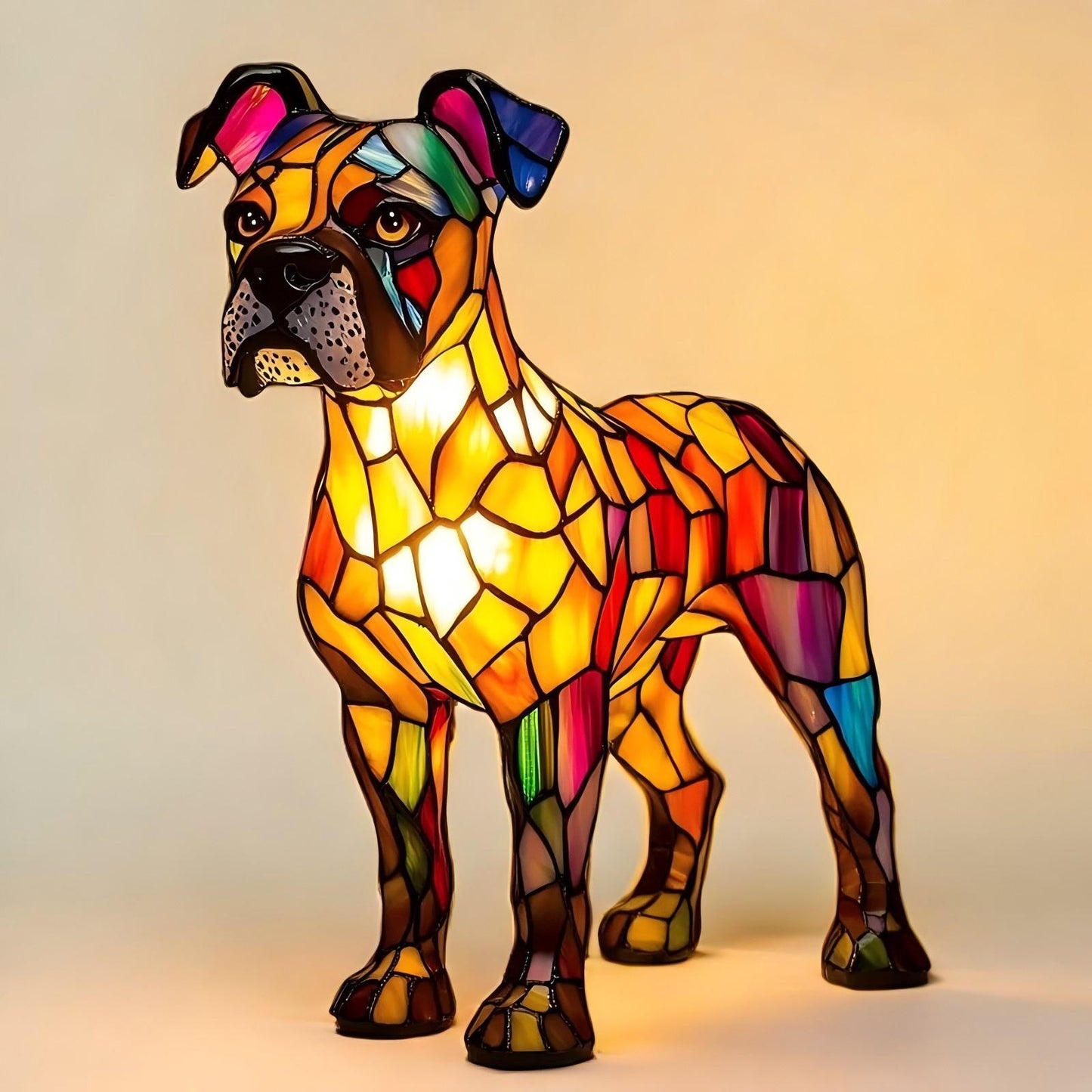 Boxer Resin Art Lamp