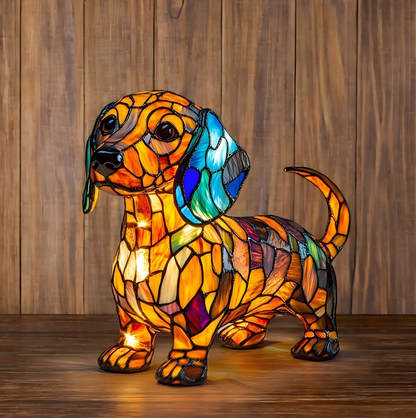 Dachshund Resin Art Lamp