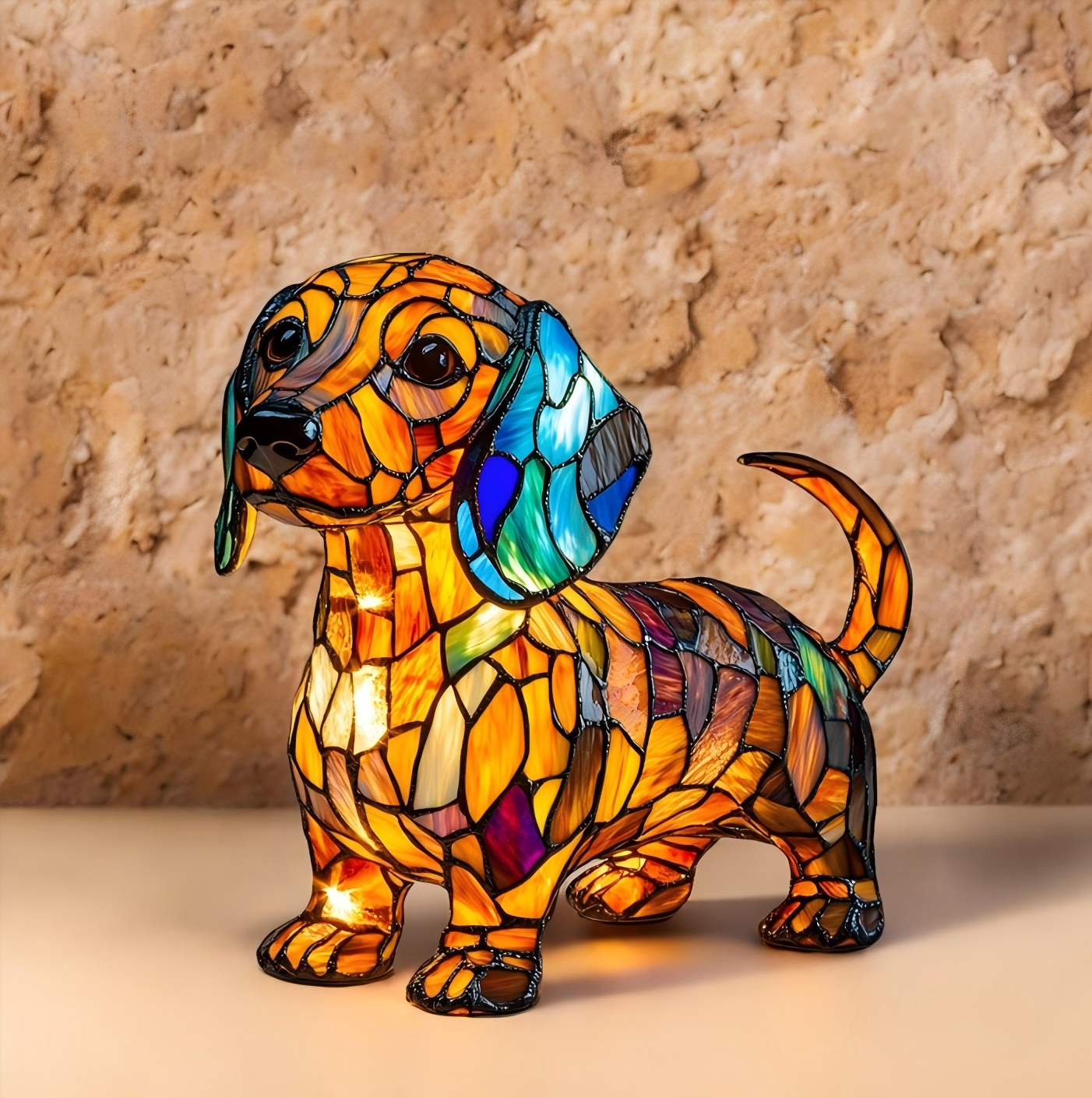 Dachshund Resin Art Lamp