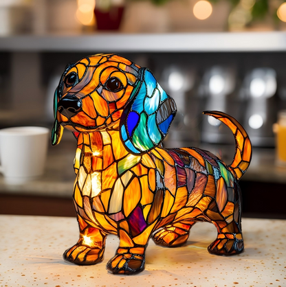 Dachshund Resin Art Lamp