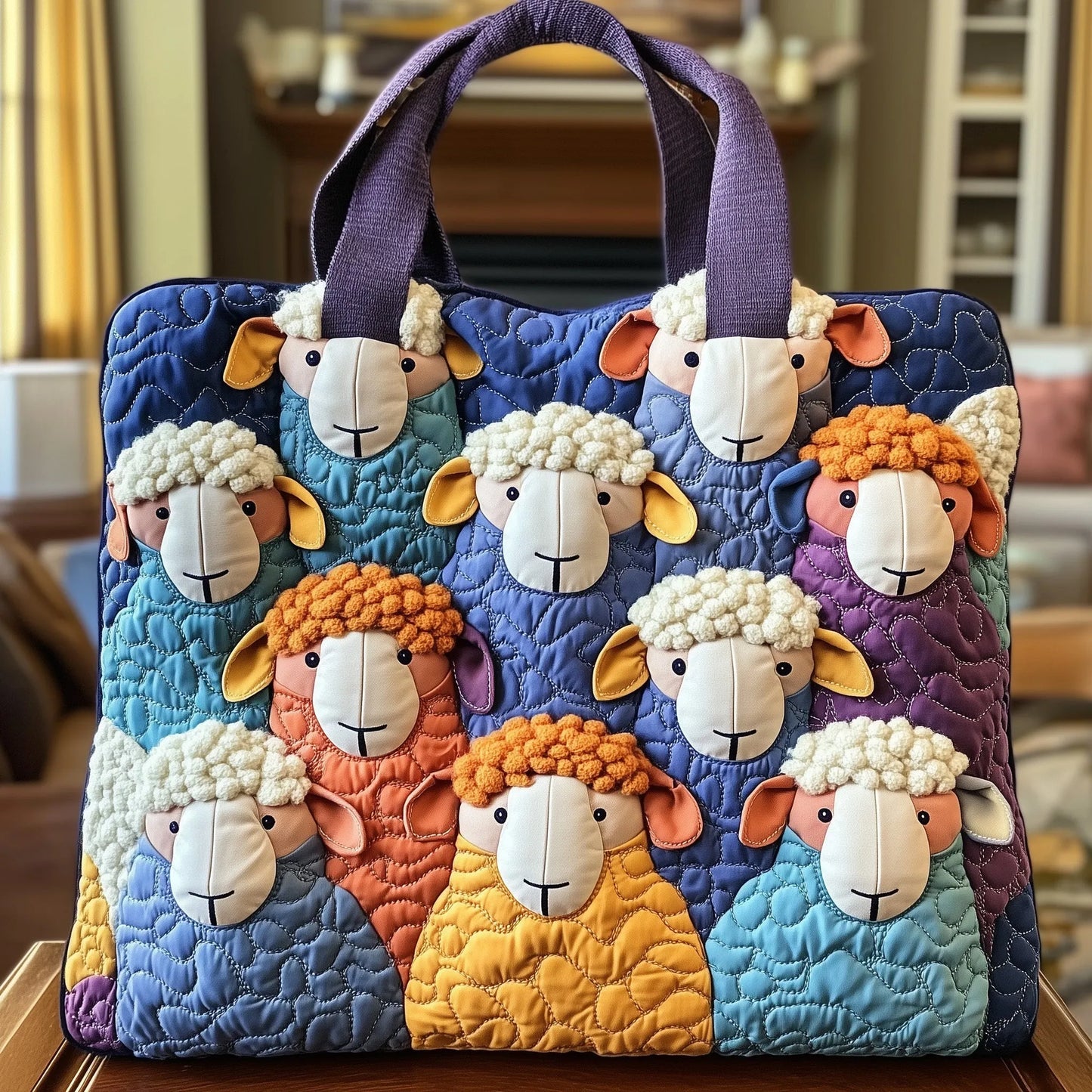 Interesting animals Quilted Tote Bag