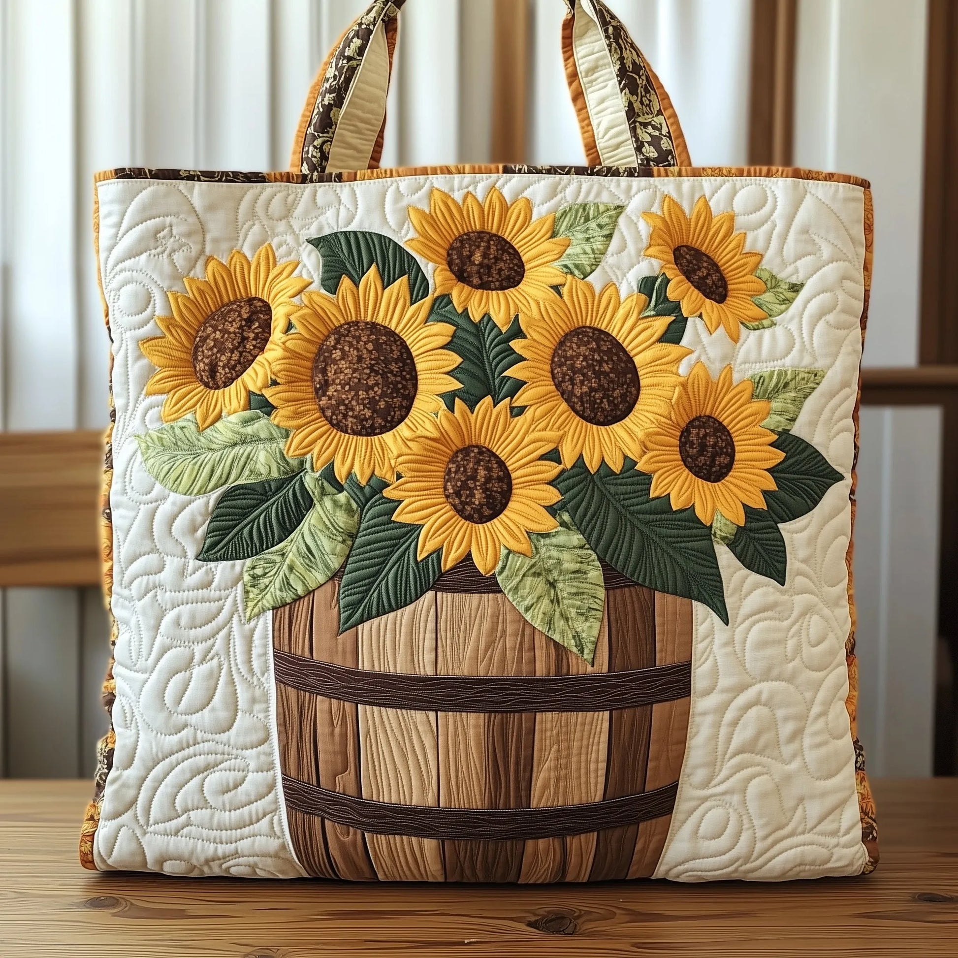 Sunflower Heaven Quilted Tote Bag