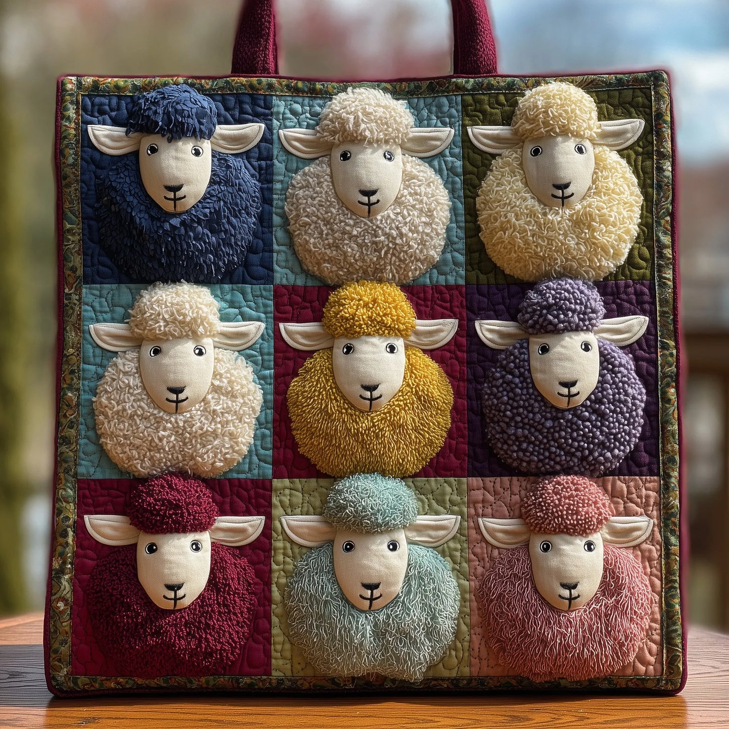Sheep Heaven Quilted Tote Bag