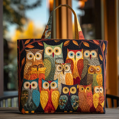 Owl Spirit Quilted Tote Bag