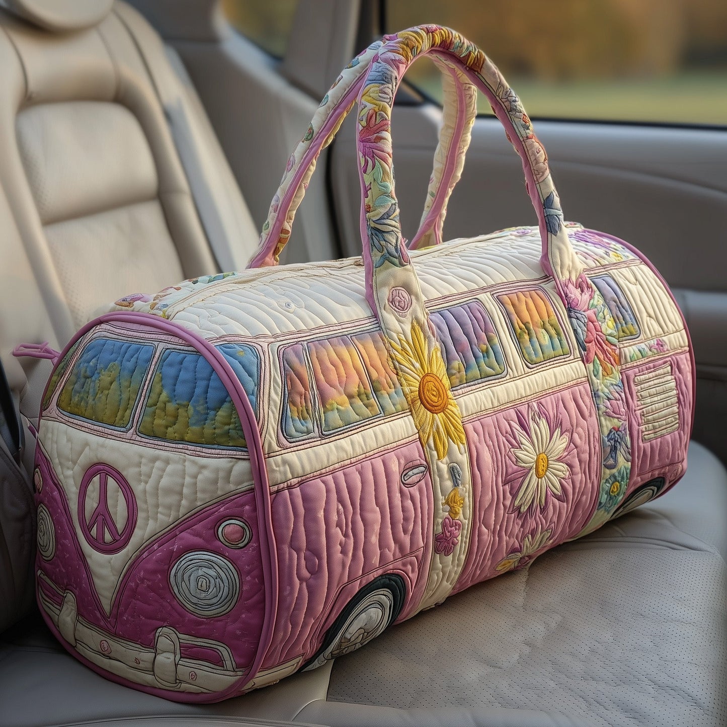 Hippie Journey Quilted Duffle Bag