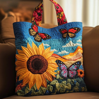 Sunflower Quilted Tote Bag