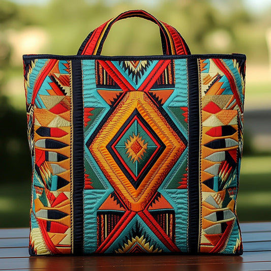 Native American Quilted Tote Bag