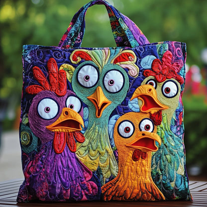 Chicken Quilted Tote Bag