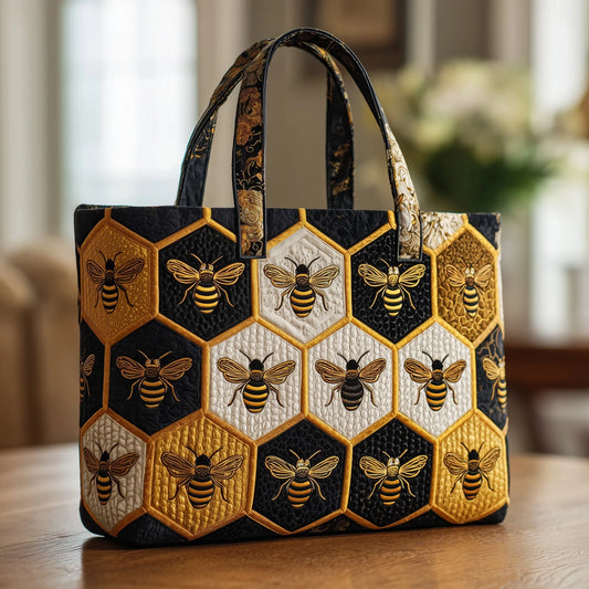 Bee Quilted Tote Bag