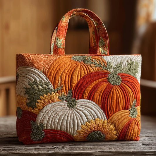 Autumn Vibe Quilted Tote Bag