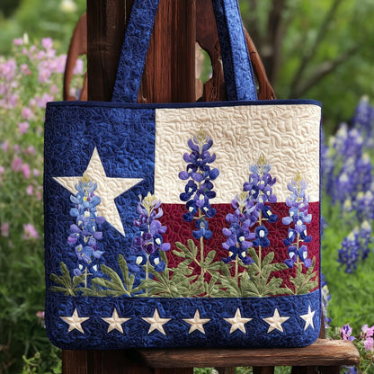 Bluebonnet Texas Quilted Tote Bag