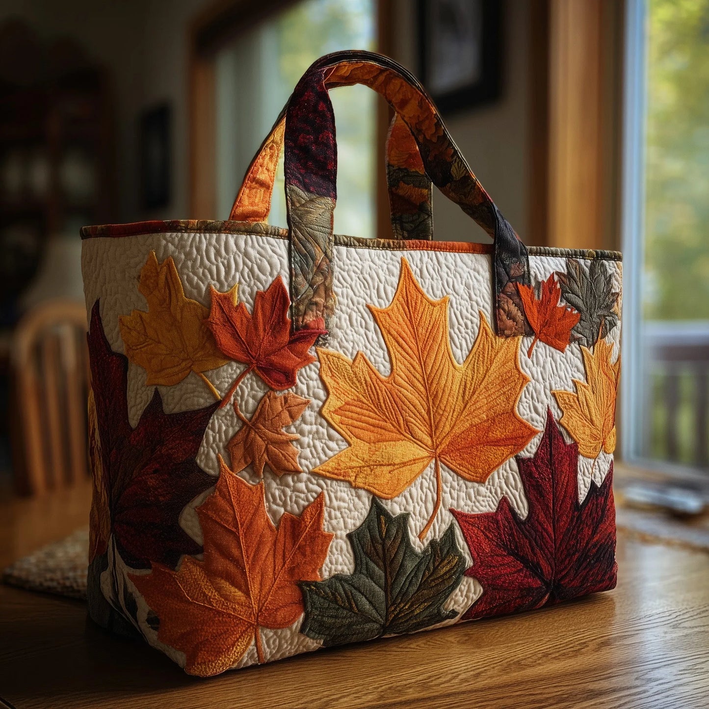 Autumn Leaves Quilted Tote Bag