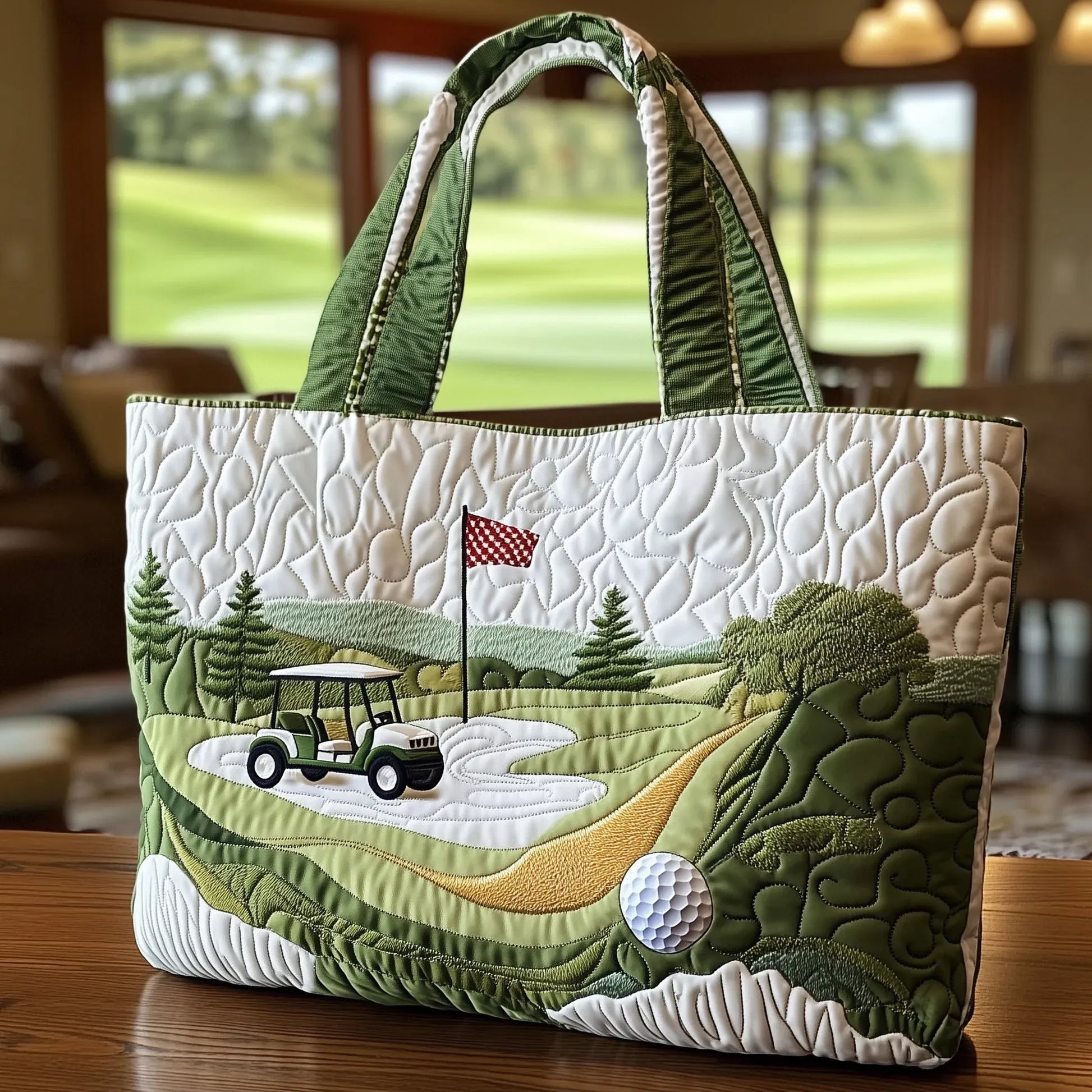 Fairway Dream Quilted Tote Bag