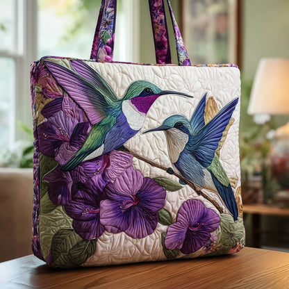 Amethyst Pair Quilted Tote Bag