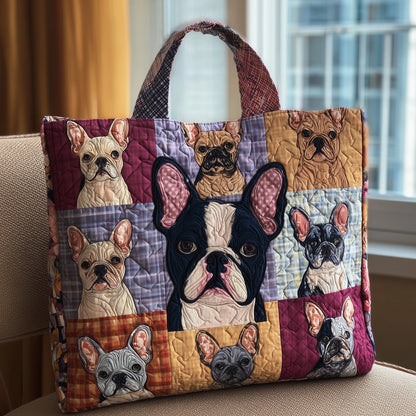 French Bulldog Quilted Tote Bag