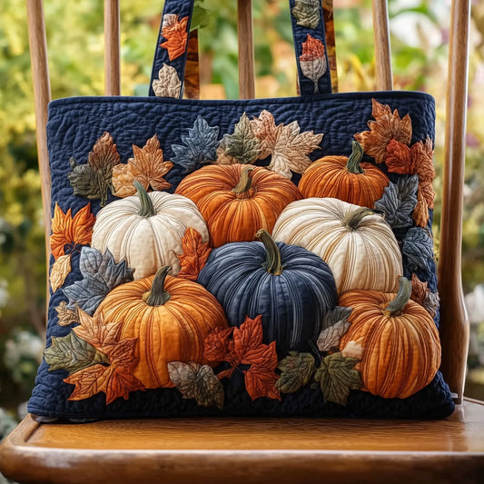 Pumpkin Season Quilted Tote Bag