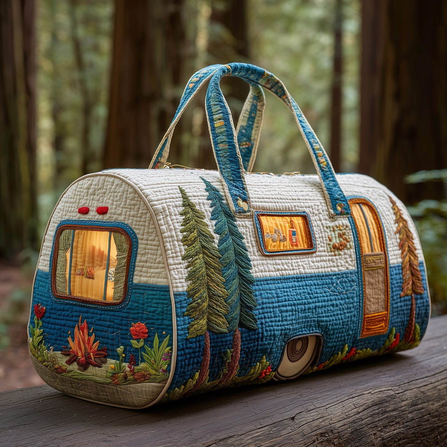 Hippie Journey Quilted Duffle Bag