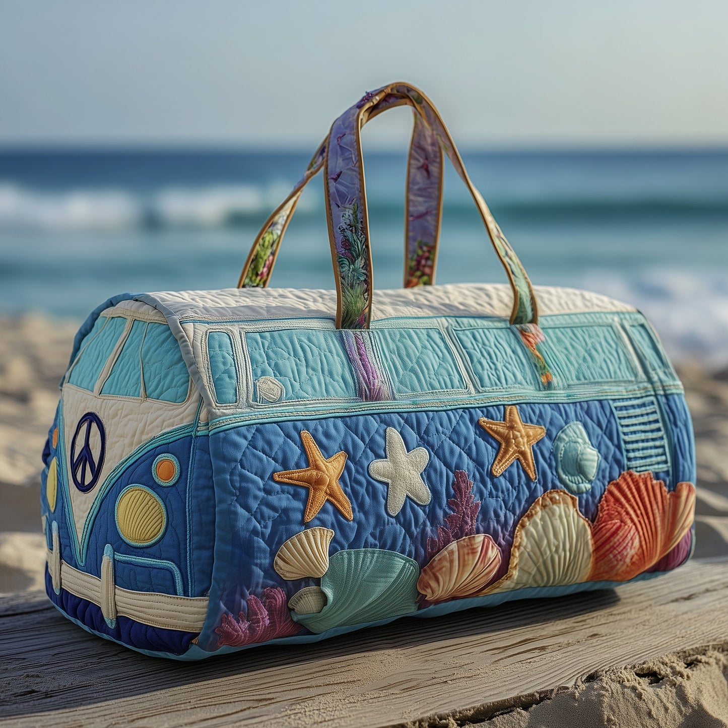Hippie Journey Quilted Duffle Bag