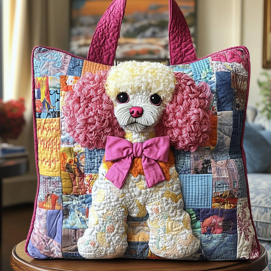 Poodle Quilted Tote Bag