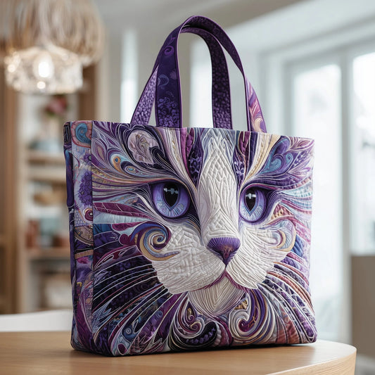 Catitude Quilted Tote Bag