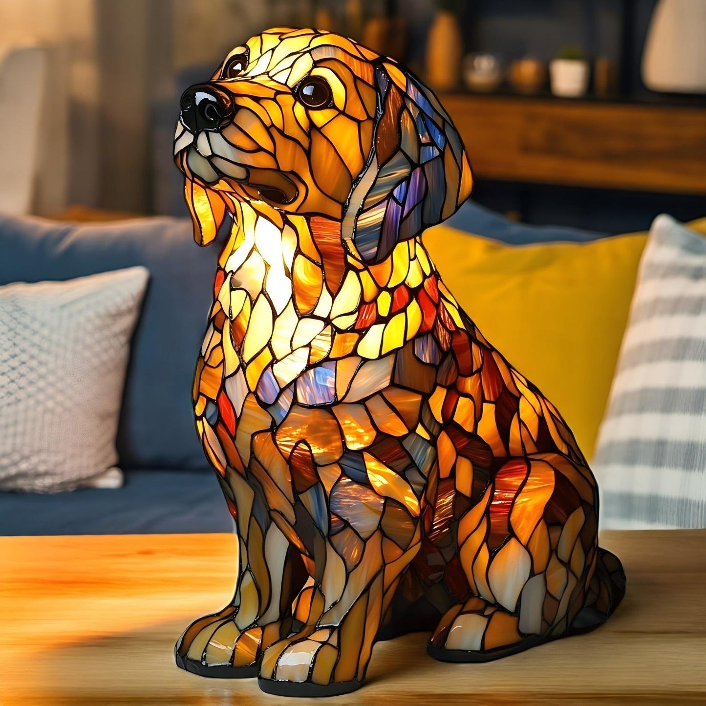 Golden Retriever Resin Art Lamp