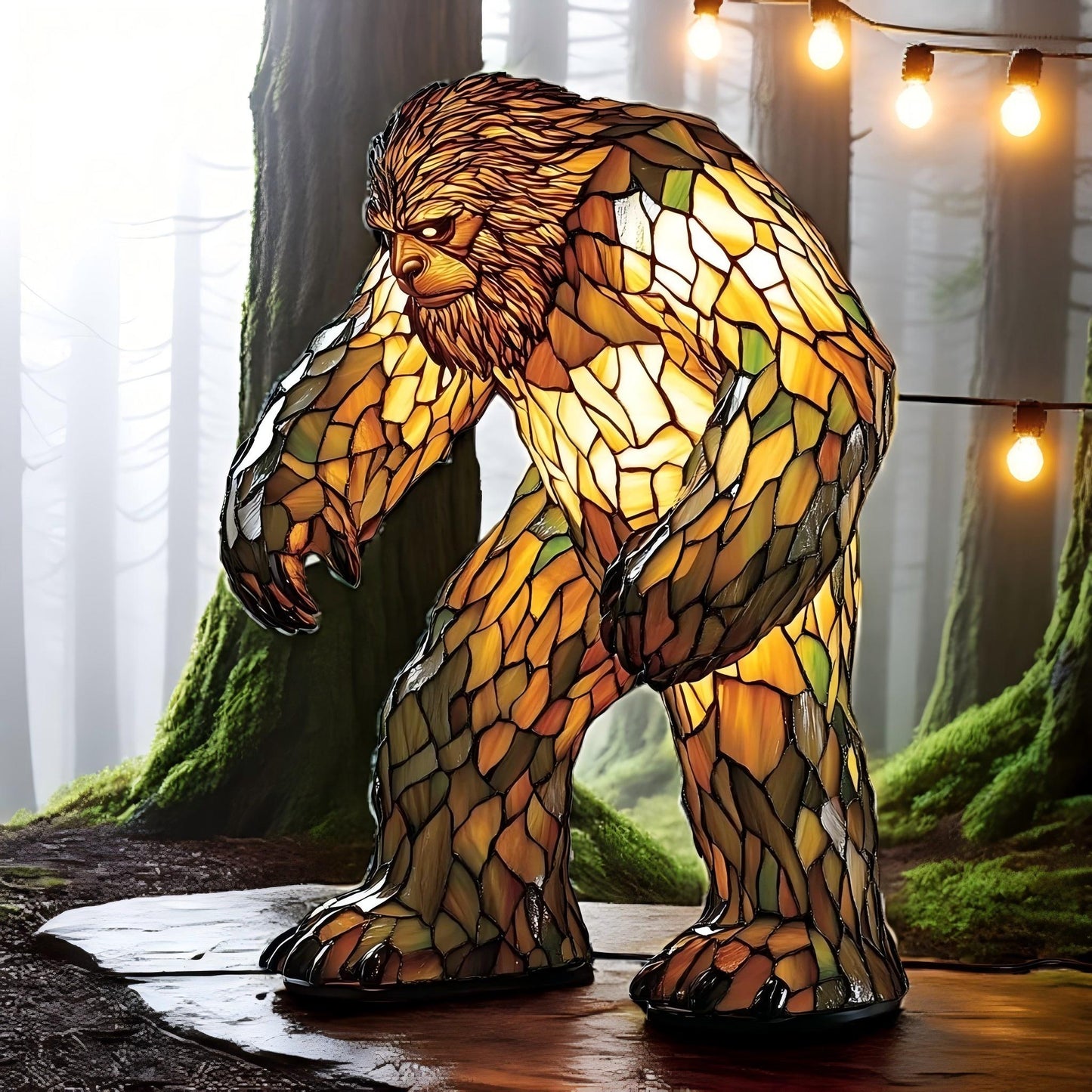 Mighty Gorilla Resin Art Lamp