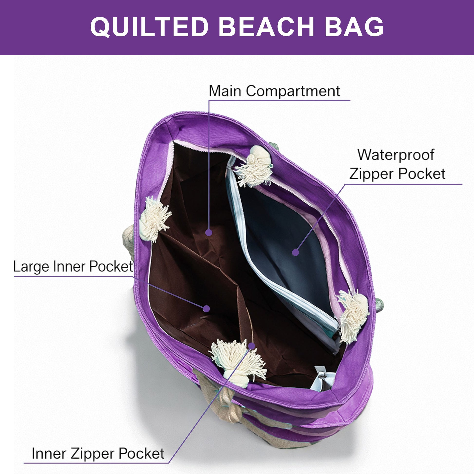 Hippie Vibes Quilted Beach Bag GFTOTP16610