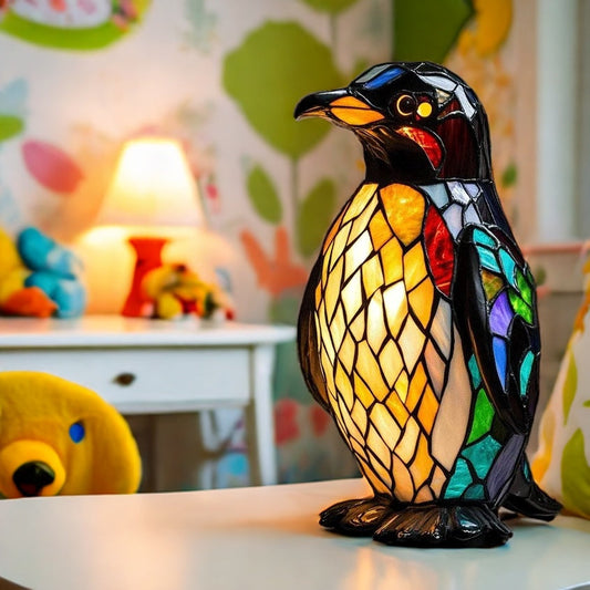 Penguin Resin Art Lamp