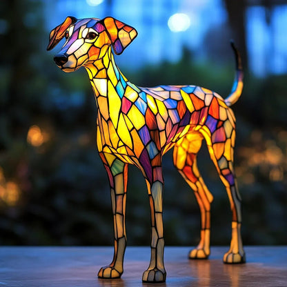 Greyhound Resin Art Lamp