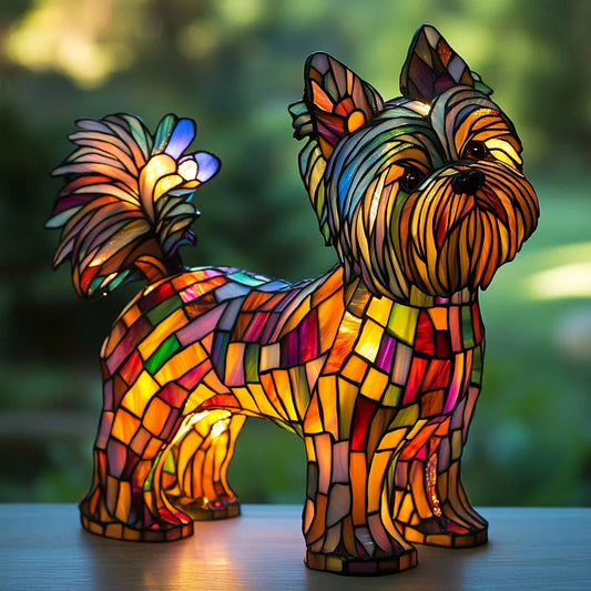 Yorkshire Terrier Resin Art Lamp/B